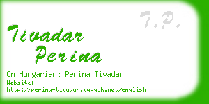 tivadar perina business card